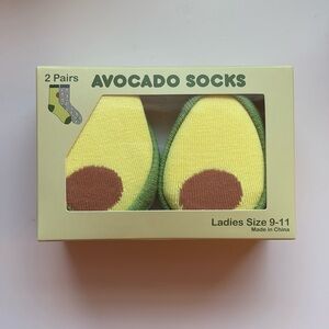 NWT Avocado Socks 2 Pack Ladies Size 9-11